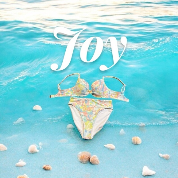 Victoria's Secret White Camo Floral Push Up Swim Bikini Top and Bottom sz S 34 C - Picture 9 of 14